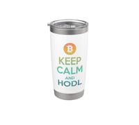 Bitcoin & Crypto - Keep Calm and HODL Vaso térmico de acero inoxidable de doble pared
