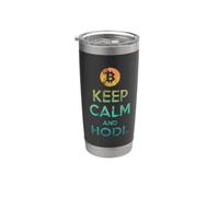 Bitcoin & Crypto - Keep Calm and HODL Vaso térmico de acero inoxidable de doble pared