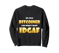 Bitcoin Idgaf Meme Cute Blockchain Costume BTC Bitcoiner Sudadera
