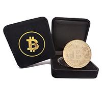 Bitcoin Moneda Fisica Bañado Oro 24K Edición M.Keiser Tribute en Cofre Terciopelo