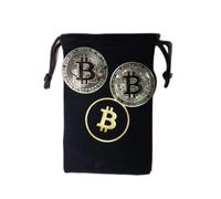 Bitcoin Moneda fisica Dos Monedas Coleccion Modelos MAX Keiser Tribute y Classic 2013 en Bolsa Terciopelo