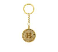 Bitcoin Moneda Llavero Oro