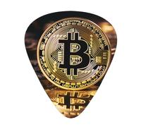 Bitcoin - Púas de guitarra elegantes y duraderas, tres tipos de púas de guitarra finas, medianas y pesadas (12 piezas), adecuadas para guitarra, bajo, guitarra eléctrica, ukelele,