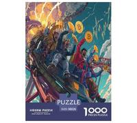 Bitcoin Puzzles Imposible,desafío para Adultos BTC Entretenimiento Creativo 1000 Piezas Obra De Arte De Juego De para Adultos Y Niños A Partir De 12 Años 38x26cm/1000pcs