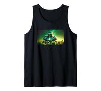 Bitcoin robot máquina verde futuro tecnología Camiseta sin Mangas