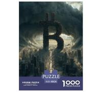 Bitcoin Rompecabezas Imposible,desafío for Adults BTC Entretenimiento Creativo 1000 Piezas Obra De Arte De Juego De para Adultos Y Niños A Partir De 12 Años 38x26cm/1000pcs