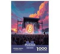 Bitcoin Rompecabezas Imposible,desafío for Adults BTC Juego Educativo 1000 Piezas Obra De Arte De Juego De para Adultos, Regalos A Partir De 14 Años 70x50cm/1000pcs