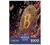 Bitcoin Rompecabezas Imposible,desafío for Adults BTC Juego Educativo 1000 Piezas Obra De Arte De Juego De para Adultos Y Niños A Partir De 12 Años 70x50cm/1000pcs