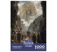 Bitcoin Rompecabezas Imposible,desafío para Adultos BTC Entretenimiento Creativo 1000 Piezas Obra De Arte De Juego De para Adultos Y Niños A Partir De 12 Años 38x26cm/1000pcs