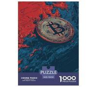 Bitcoin Rompecabezas Imposible,desafío para Adultos BTC Juego Educativo 1000 Piezas Obra De Arte De Juego De para Adultos, Regalos A Partir De 14 Años 70x50cm/1000pcs