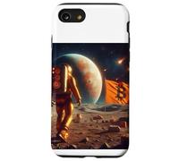 Bitcoin To The Moon Curso Astronauta Bandera Carcasa para iPhone SE (2020) / 7 / 8