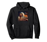 Bitcoin To The Moon Curso Astronauta Bandera Sudadera con Capucha