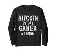 Bitcoin Trader by Day Gamer by Night Blockchain Crypto BTC Manga Larga