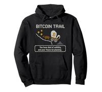 Bitcoin Trail - Volatilidad de las criptomonedas y plan financiero Sudadera con Capucha
