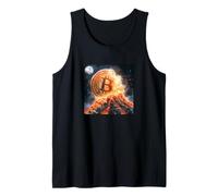 Bitcoin volcán Fuego Lava montaña Destino Camiseta sin Mangas