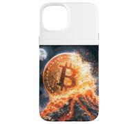 Bitcoin volcán Fuego Lava montaña Destino Carcasa para iPhone 15 Plus