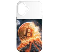Bitcoin volcán Fuego Lava montaña Destino Carcasa para iPhone 16