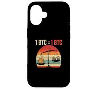 Bitcoins Valor de Igualdad 1BTC = 1BTC Dinero Libertad Bitcoin Carcasa para iPhone 16