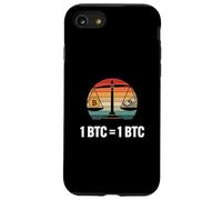 Bitcoins Valor de Igualdad 1BTC = 1BTC Dinero Libertad Bitcoin Carcasa para iPhone SE (2020) / 7/8