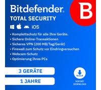 Bitdefender Total Security [3 dispositivos - 1 año]