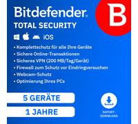 Bitdefender Total Security [5 dispositivos - 1 año]
