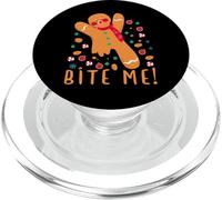 Bite Me! - Pijama Divertido de Galletas navideñas de Pan de Jengibre PopSockets PopGrip para MagSafe