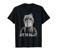 Bite The Bullet Shoebill Cigüeña Humor Camiseta