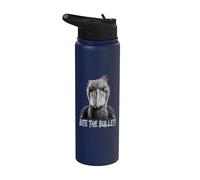 Bite The Bullet Shoebill Cigüeña Humor Stainless Steel Insulated Water Bottle