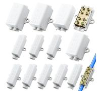 BITEFU 12 unidades de tornillos dobles de unión, incluye 8 bloques de terminales ZK-1116, 4 bloques de terminales ZK-1316, bloque de terminales de arrastre ZK-1316, 1000V100A10kW, escalera de latón