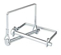 BITEFU 12pcs Pasador de Seguridad Rectangular de Acero al Carbono, Galvanizado, 8mm, Plata, Adecuado para Remolques, Césped, Jardines, Granjas