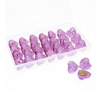 BITEYI Chinchetas de Lentejuelas de Corazón,30 Chinchetas de ámbar de Corazón Bonito Chinchetas Decorativas para Pared de Fotos,Mapas,Tablón de anuncios,Tableros de Corcho (Violeta)