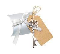 BITEYI Clave Abrebotellas,Vintage Skeleton Claves con Caja de dulces y Tarjeta,Recuerdos de Bodas y Fiestas30 piezas (Plateado 2)
