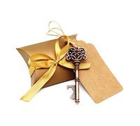 BITEYI Clave Abrebotellas,Vintage Skeleton Claves con Caja de dulces y Tarjeta,Recuerdos de Bodas y Fiestas30 piezas (Bronce 2)