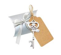 BITEYI Clave Abrebotellas,Vintage Skeleton Claves con Caja de dulces y Tarjeta,Recuerdos de Bodas y Fiestas30 piezas (Plateado 1)