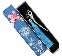 BITEYI Marcapáginas de Metal con Borlas,Marcapáginas Clásico y Soporte de Página de Libro de Pulgar Creativo Set de Regalo para Amantes de la Lectura de Libros (Shui L Yin)