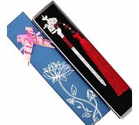 BITEYI Marcapáginas de Metal con Borlas,Marcapáginas Clásico y Soporte de Página de Libro de Pulgar Creativo Set de Regalo para Amantes de la Lectura de Libros (Mei Hua)