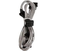 BitFenix Molex - 4 x SATA 20 cm - Cable SATA, Negro y Plateado