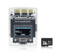 BITFUNX PSxMemCard Gen2 - Tarjeta de Memoria Compatible con actualización de firmware, Almacenamiento Ilimitado y Sd2psXtd, Incluye una Tarjeta microSD de 8 GB, Tarjeta de Memoria de Juego de Alta