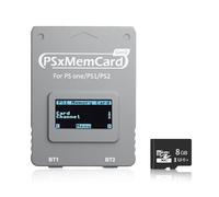 BITFUNX PSxMemCard Gen2 - Tarjeta de Memoria Compatible con actualización de firmware, Almacenamiento Ilimitado y Sd2psXtd, Incluye una Tarjeta microSD de 8 GB, Tarjeta de Memoria de Juego de Alta