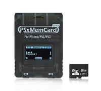BITFUNX PSxMemCard Gen2 - Tarjeta de Memoria Compatible con actualización de firmware, Almacenamiento Ilimitado y Sd2psXtd, Incluye una Tarjeta microSD de 8 GB, Tarjeta de Memoria de Juego de Alta