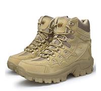 Bititger - Botas de desierto militares de piel, impermeables, con cremallera, botas tácticas y de combate para hombre, para patrullas, de seguridad, para policías, color, talla 42 2/3 EU