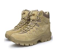 Bititger - Botas de desierto militares de piel, impermeables, con cremallera, botas tácticas y de combate para hombre, para patrullas, de seguridad, para policías, color, talla 39 2/3 EU