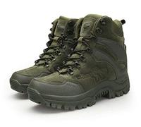 Bititger - Botas de desierto militares de piel, impermeables, con cremallera, botas tácticas y de combate para hombre, para patrullas, de seguridad, para policías, color Verde, talla 39 2/3 EU