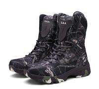 Bititger - Botas de desierto militares de piel, impermeables, con cremallera, botas tácticas y de combate para hombre, para patrullas, de seguridad, para policías, color, talla 39 1/3 EU