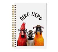 BitKan Divertidos cuadernos en espiral de pájaros, lindo diario de observación de pájaros, amantes de los pájaros, regalos para mujeres y hombres, diario para entusiastas de la observación de aves