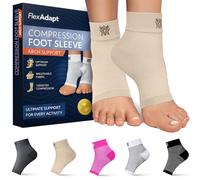 Bitly Calcetines de compresión para fascitis plantar para mujeres y hombres, la mejor manga de compresión de tobillo, proporciona soporte de arco y alivio del dolor en el talón (desnudo, XL)