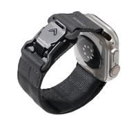 bitplay -Fidlock - Correa para Apple Watch 49 (Ultra)/46/45/44/42 mm, correa deportiva de nailon con hebilla magnética de liberación rápida (negro)
