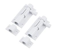 Bitray 2 pulgadas de cierre de perno deslizante blanco cerraduras deslizantes para puerta interior barril perno pestillo puerta corredera cerradura de seguridad deslizante -2 piezas