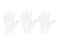 Bitray - 3 pares de guantes de algodón blanco para manos secas hidratantes cosméticos de la moneda de la inspección de la joyería de spa - 8.46 pulgadas de longitud