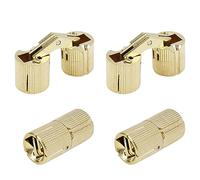 Bitray Bisagra oculta para muebles, bisagras de barril de latón de 16 mm, ángulo de apertura de 180 grados, bisagras de caja ocultas, bisagras invisibles para muebles, 4 piezas
